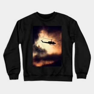 Bell UH-1 Huey in flight Crewneck Sweatshirt